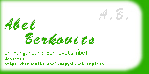 abel berkovits business card